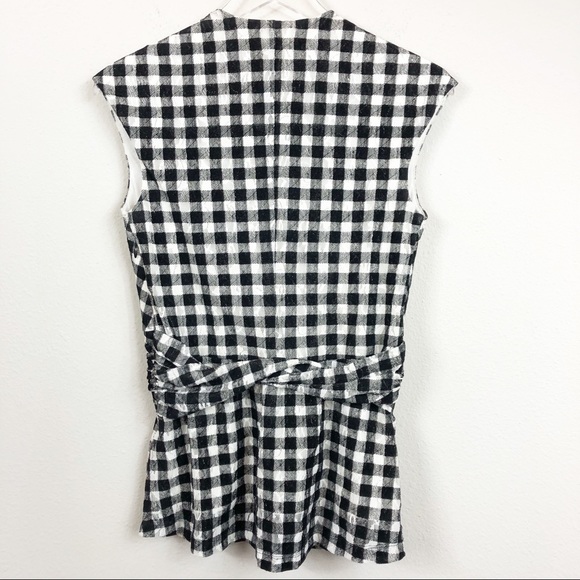 Anthropologie | ‘Delphine’ Plaid Lace Wrap Blouse - Picture 6 of 6